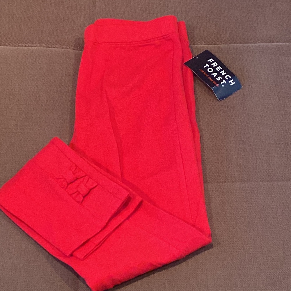 BNWT French Toast red G-Bow bottom leggings size 10/12
